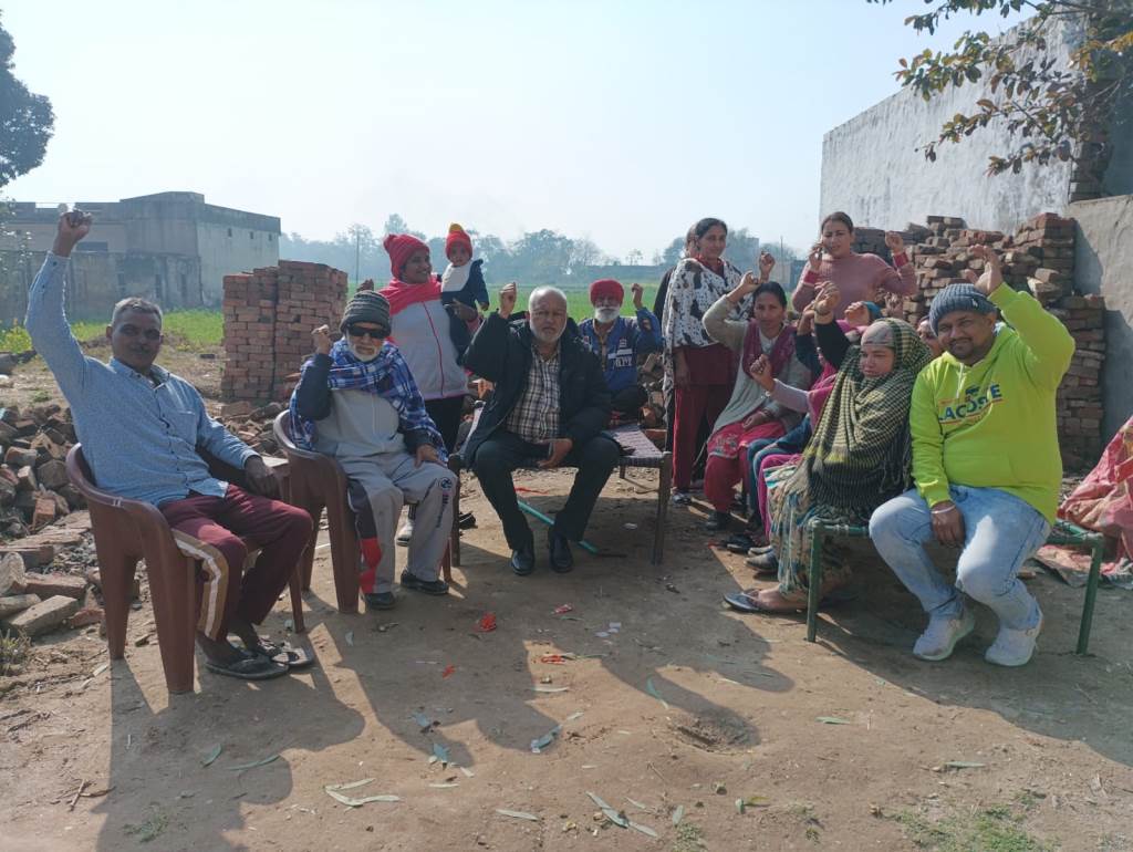 Satnore and Gandhowal MGNREGA kiln workers held a meeting